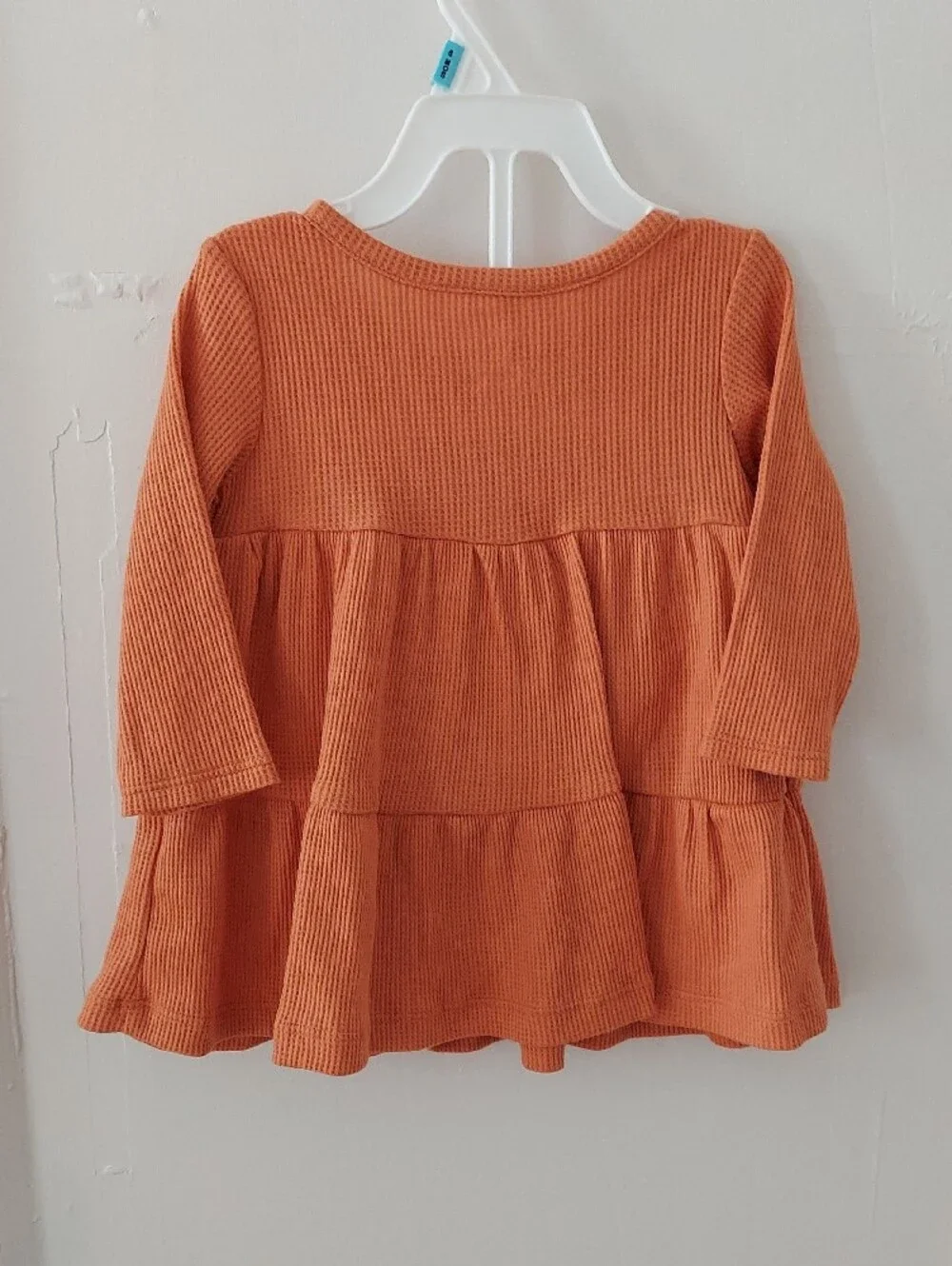 Carter's Waffle Knit Tiered Dress - Rust